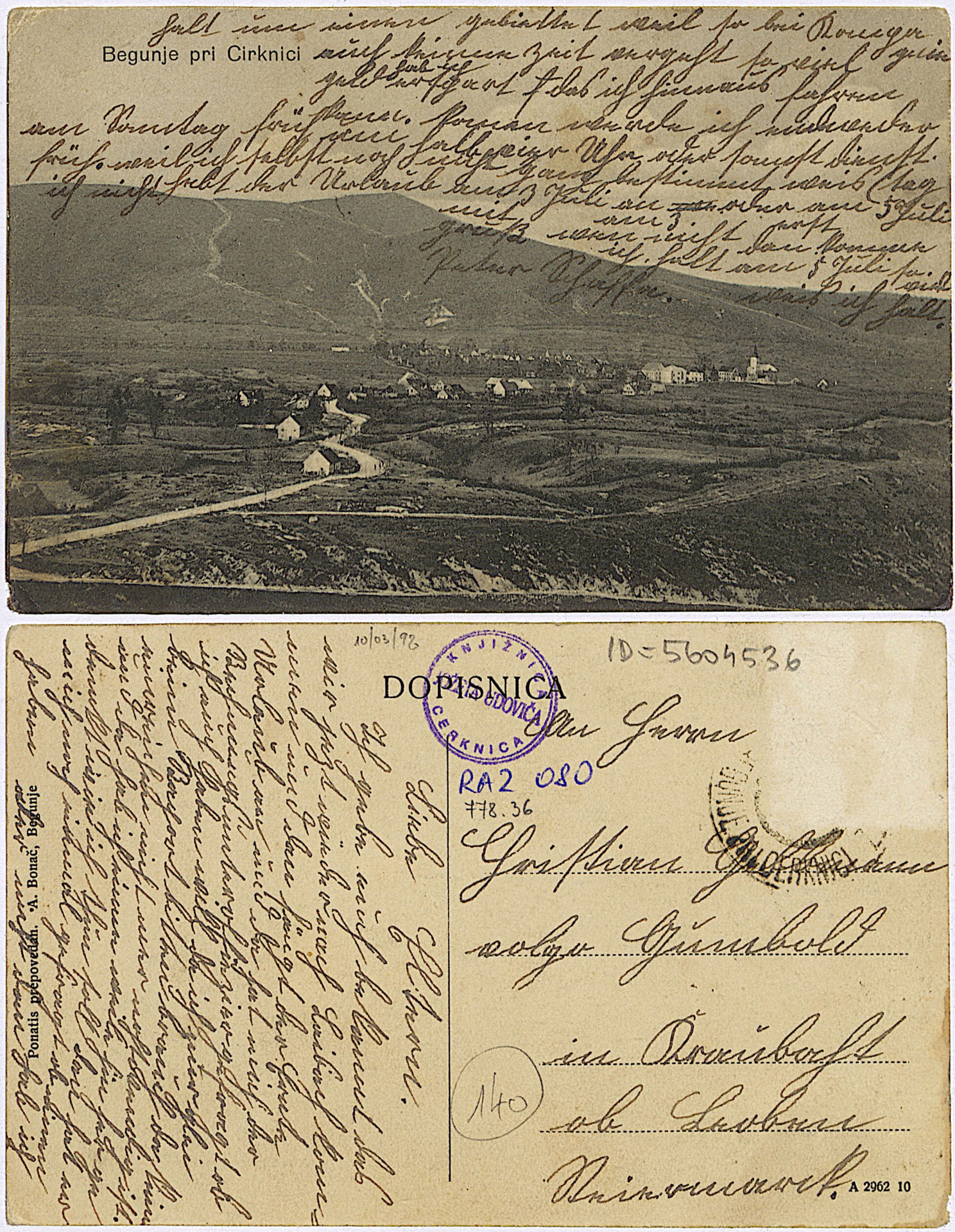 Begunje 1905 0000 5604536 0080 - Begunje pri Cerknici