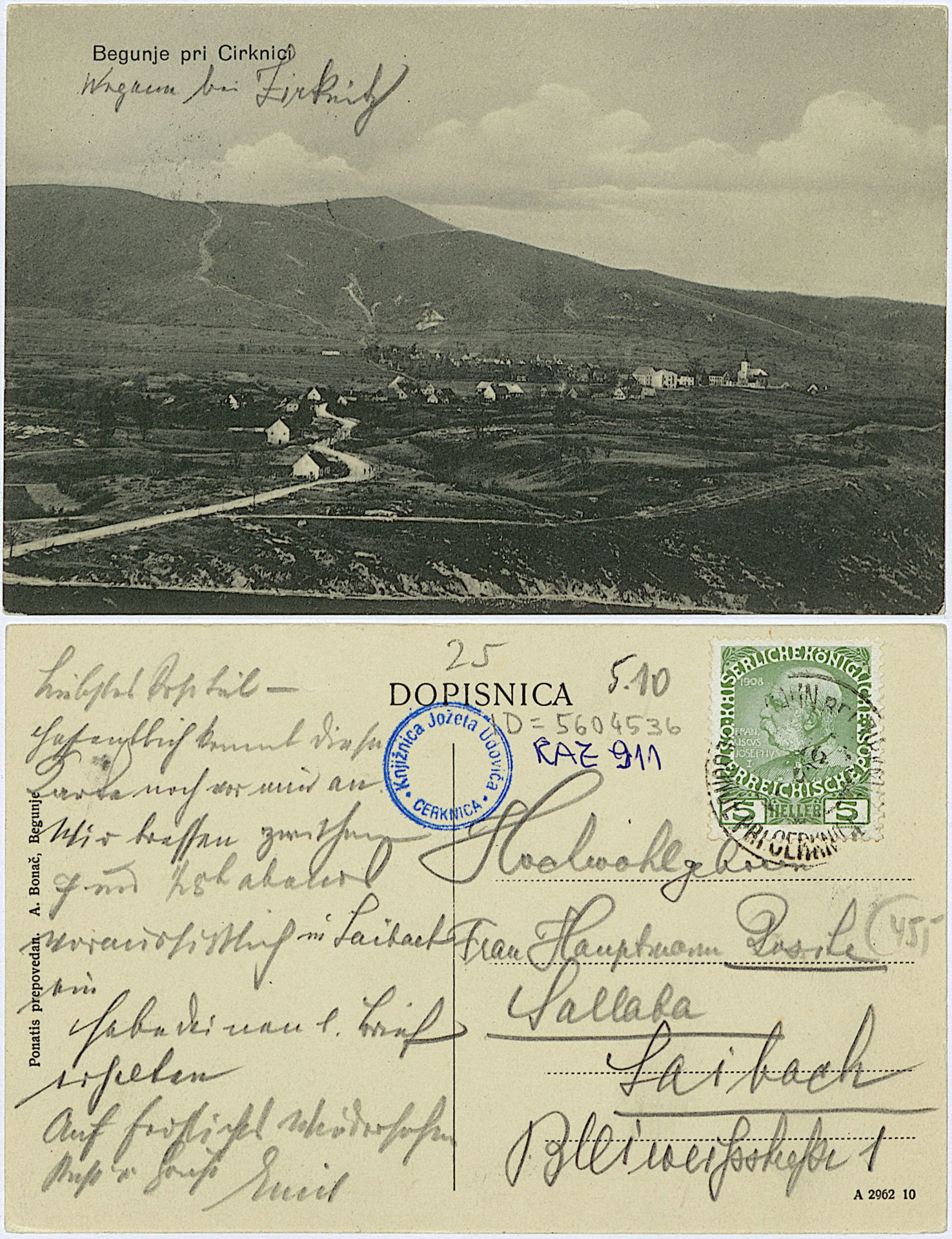 Begunje 1905 0000 5604536 0911 1 - Begunje pri Cerknici