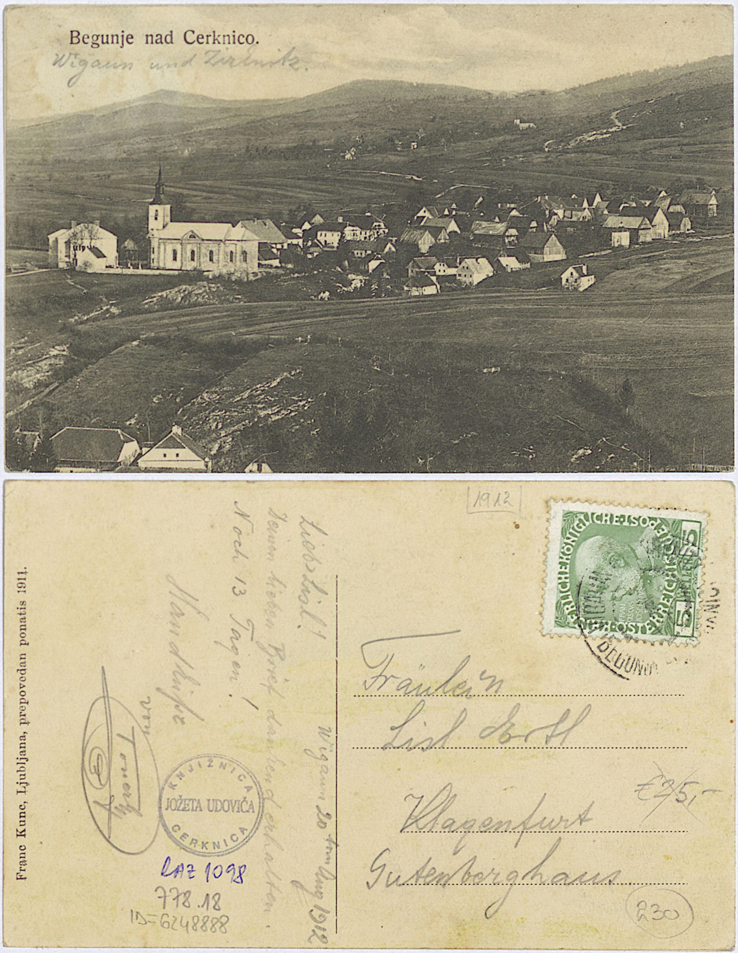 Begunje 1912 0820 6248888 1098 1 - Begunje pri Cerknici
