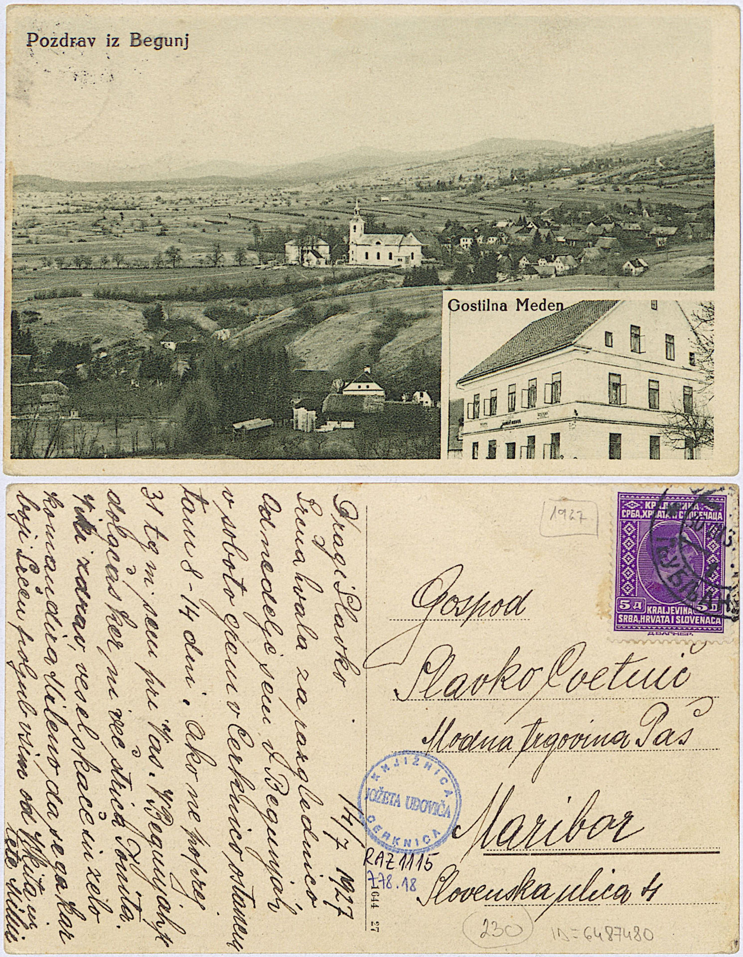 Begunje 1927 0714 6487480 1115 1 - Begunje pri Cerknici