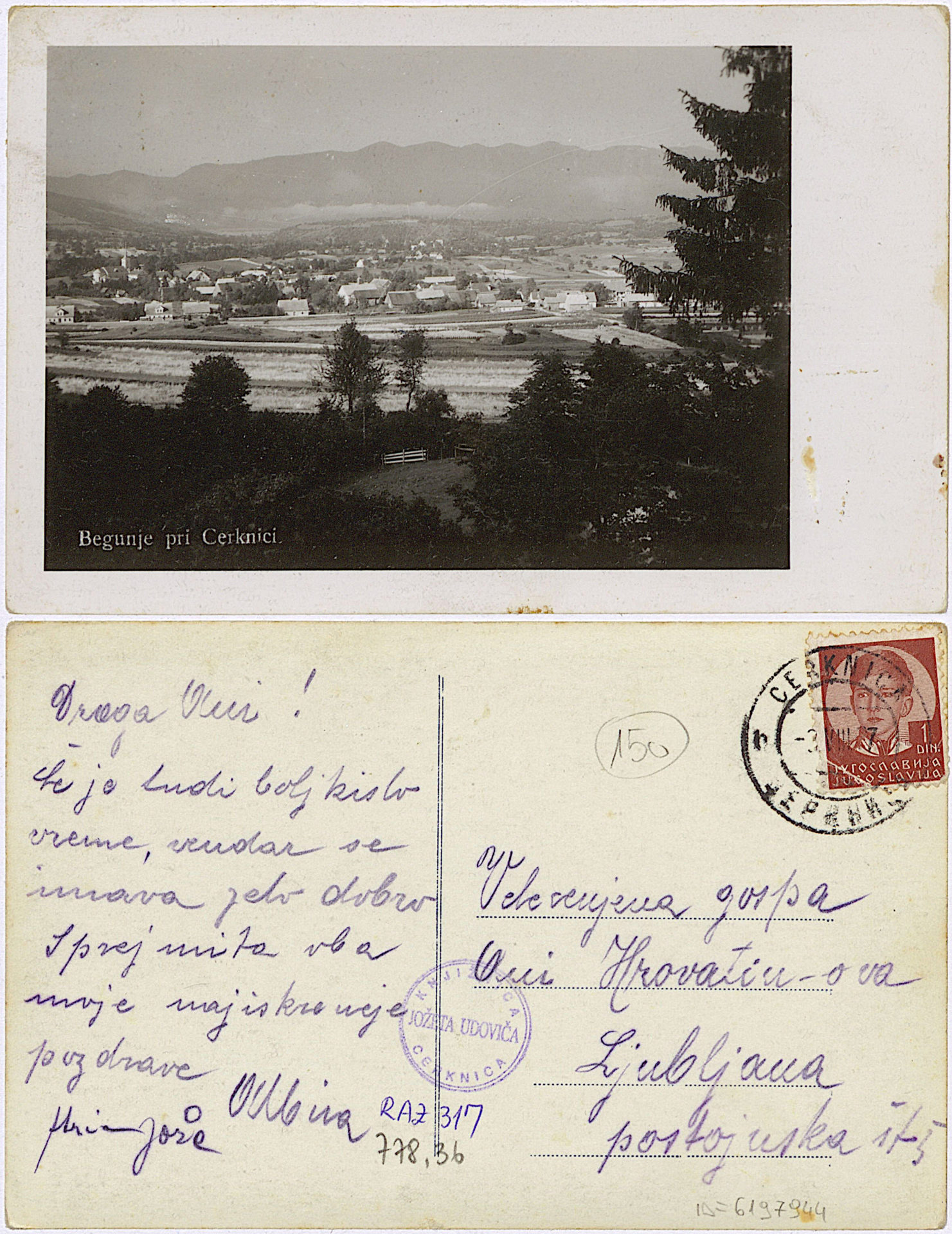 Begunje 1937 0803 6197944 0317 1 - Begunje pri Cerknici