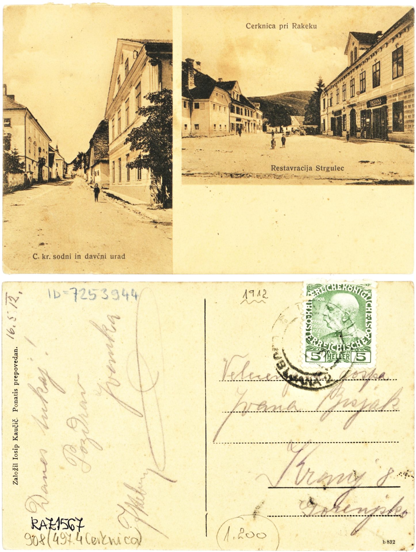 Cerknica 1912 0516 7253944 1567 - Cerknica