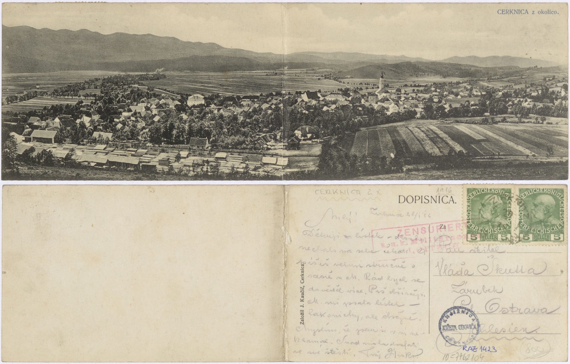 Cerknica 1916 0128 7762104 1423 - Cerknica
