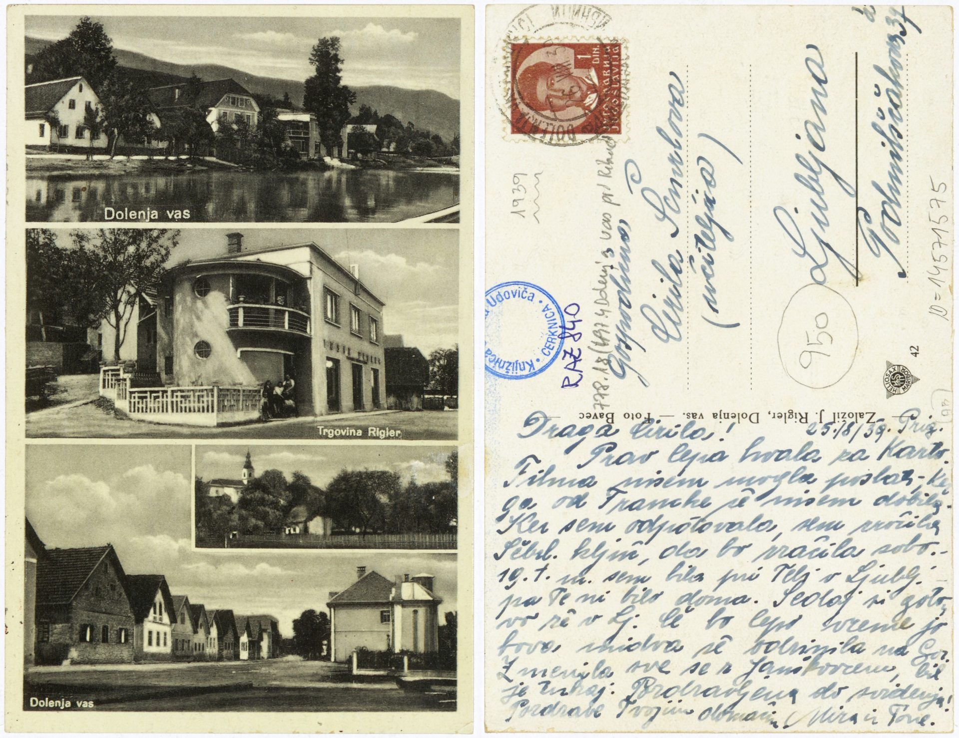 Dolenja vas 1939 0825 14571575 0840 - Dolenja vas