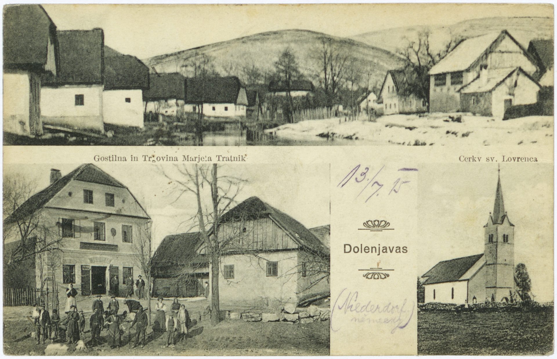 Dolenja vas 8048056 0366a - Notranjski kraji na razglednicah