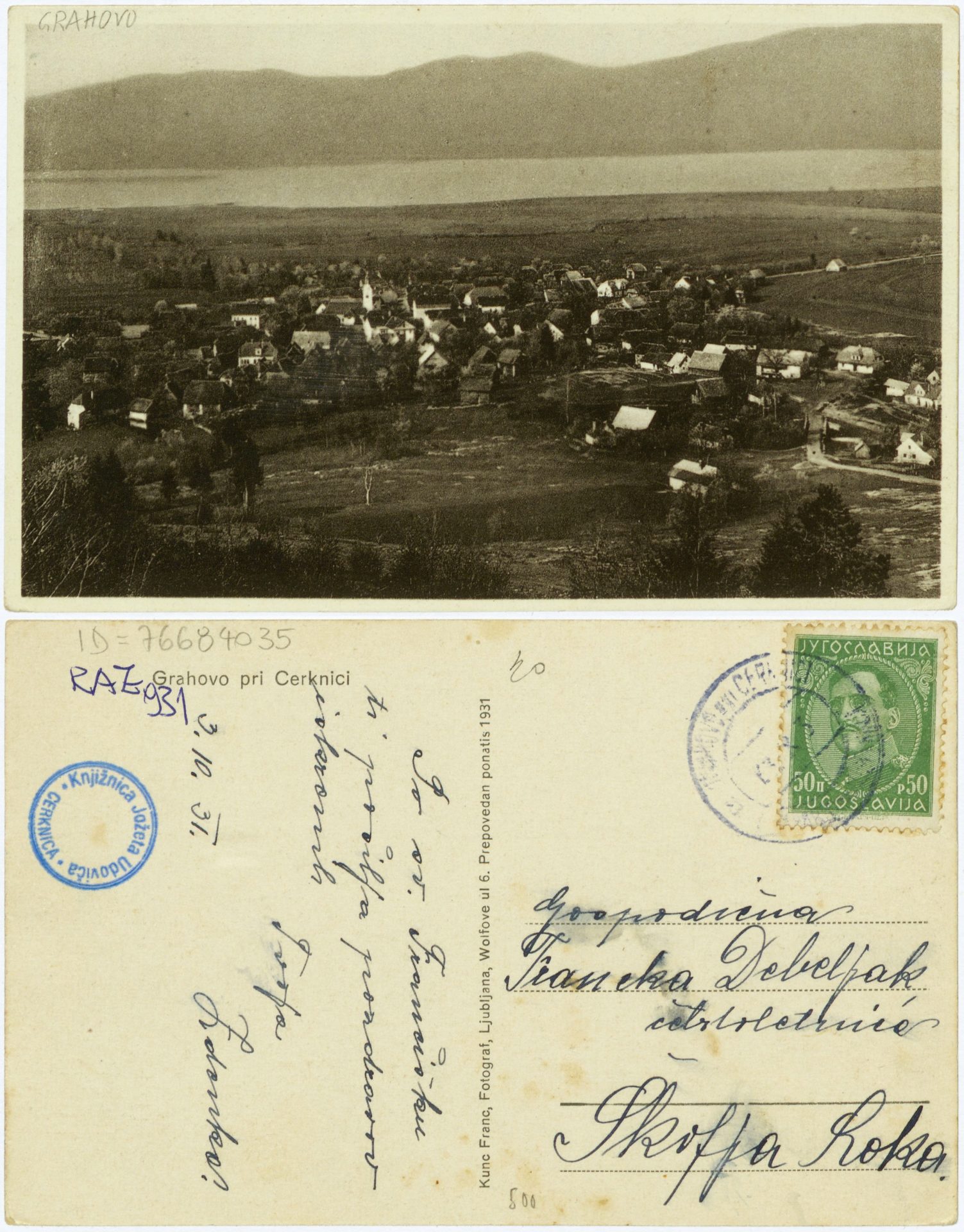 Grahovo 1931 1003 76684035 0931 - Grahovo