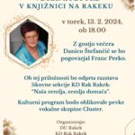 Večer kulture v knjižnici na Rakeku