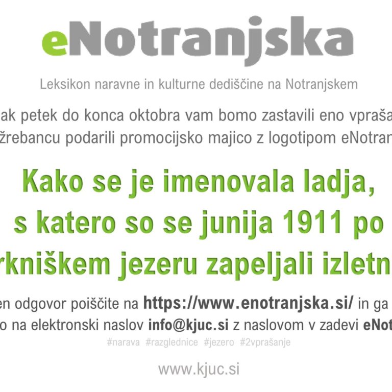 Nagradna igra eNotranjska – 2. vprašanje