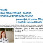 Prvi spomini – delavnica kreativnega pisanja z mag. Gabrielo Babnik Ouattara