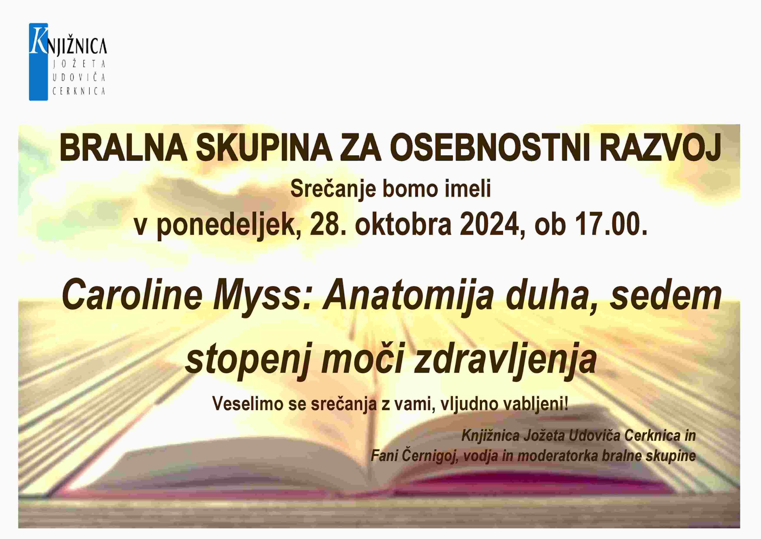 Srečanje Bralne skupine za osebnostni razvoj