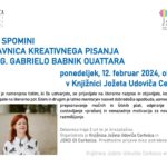 Prvi spomini – delavnica kreativnega pisanja z mag. Gabrielo Babnik Ouattara