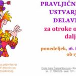 Pravljična ura in ustvarjalna delavnica za otroke od 4. leta dalje