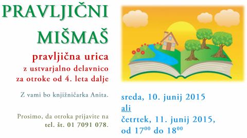 Pravljični mišmaš - pravljična urica z ustvarjalno delavnico za otroke od 4. leta dalje