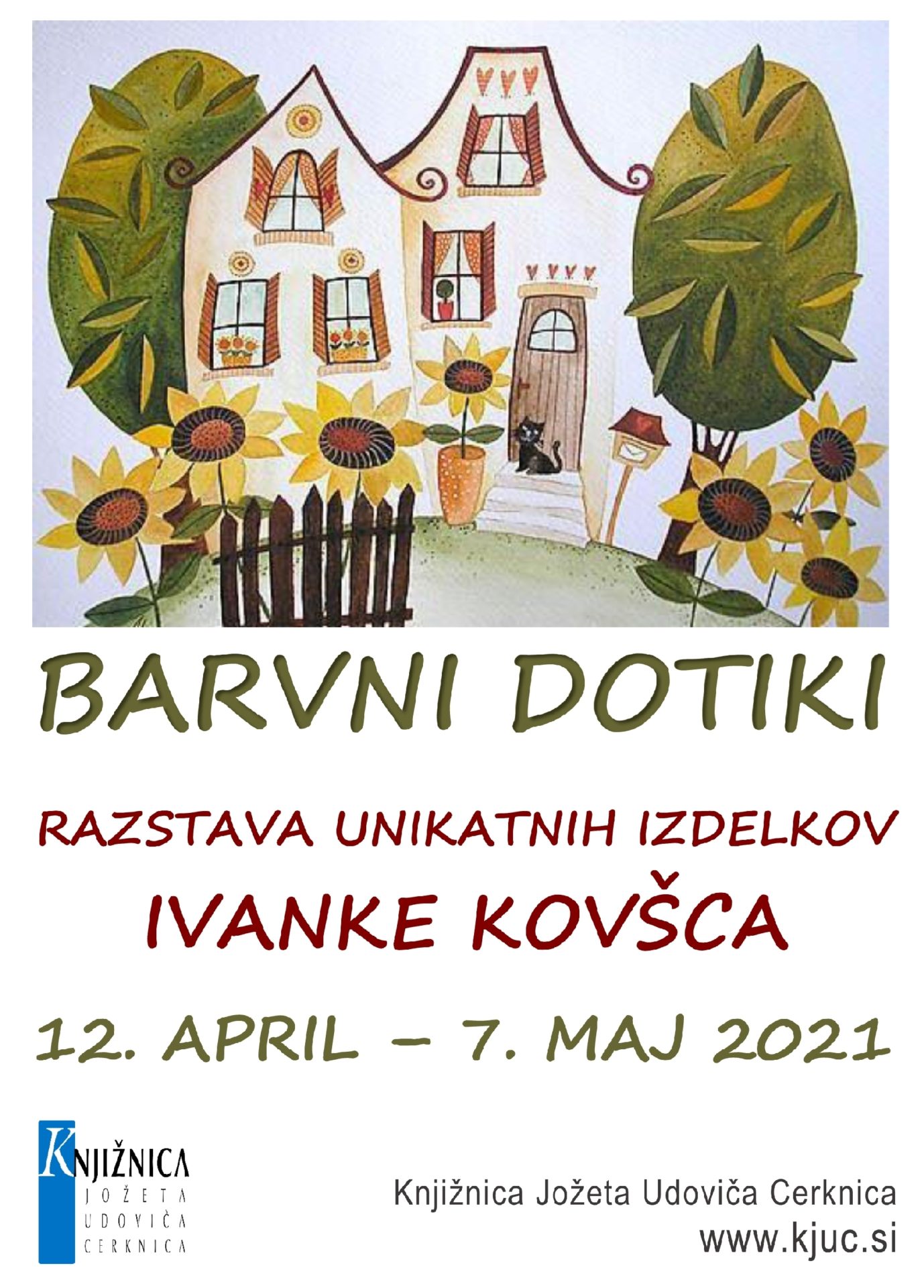 Barvni dotiki - razstava unikatnih izdelkov Ivanke Kovšca