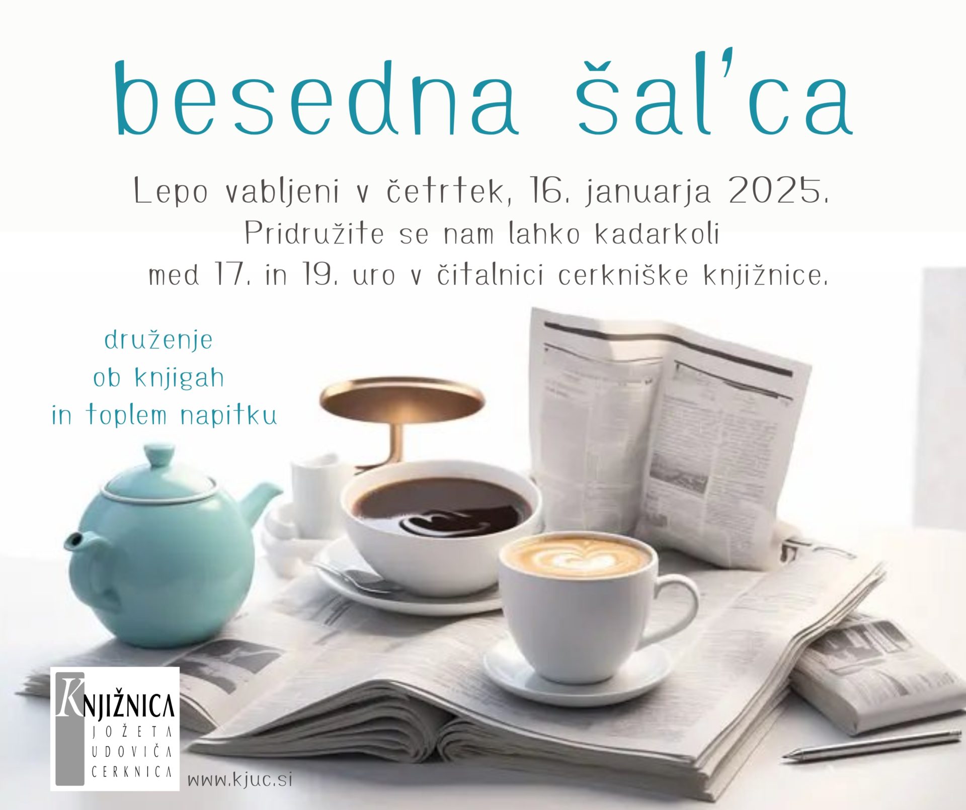Besedna šal'ca - druženje ob knjigah in toplem napitku