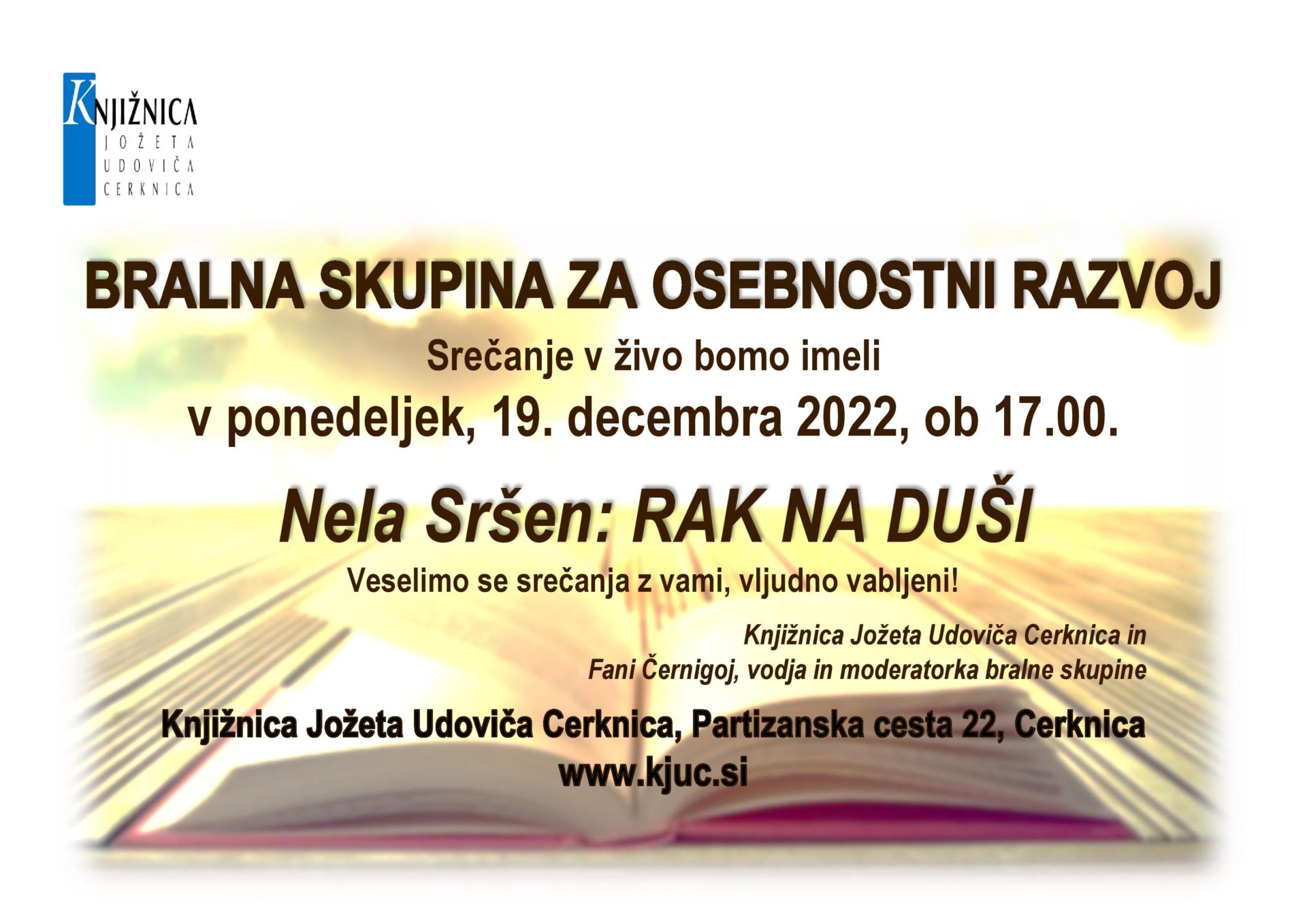 Srečanje Bralne skupine za osebnostni razvoj