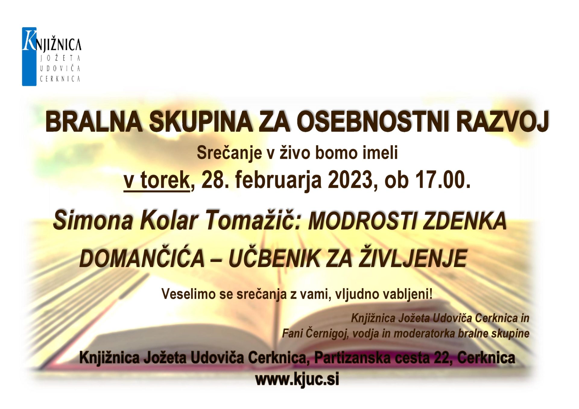 Srečanje Bralne skupine za osebnostni razvoj