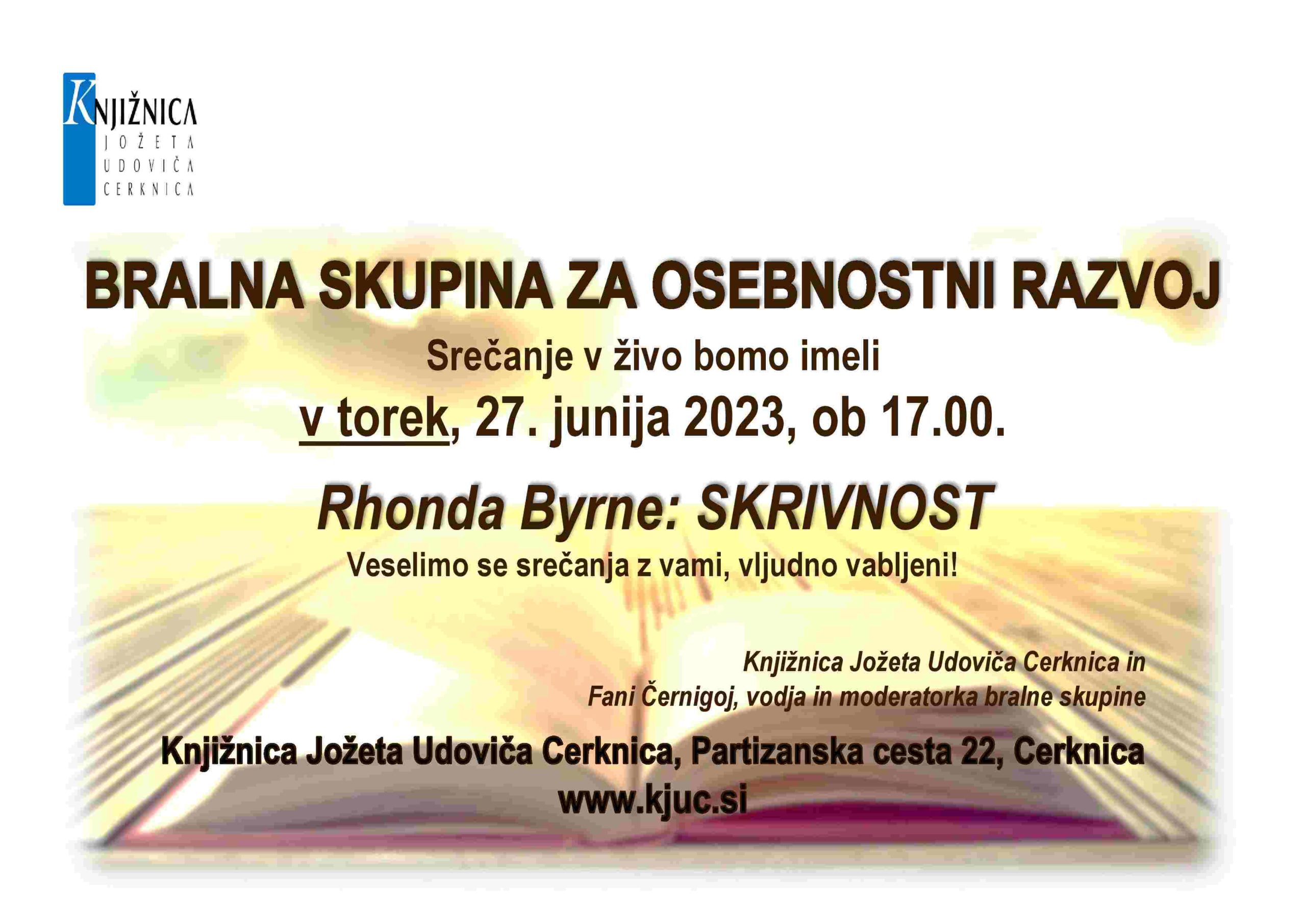 Srečanje Bralne skupine za osebnostni razvoj