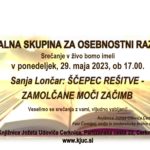 ODPOVEDANO - Srečanje Bralne skupine za osebnostni razvoj