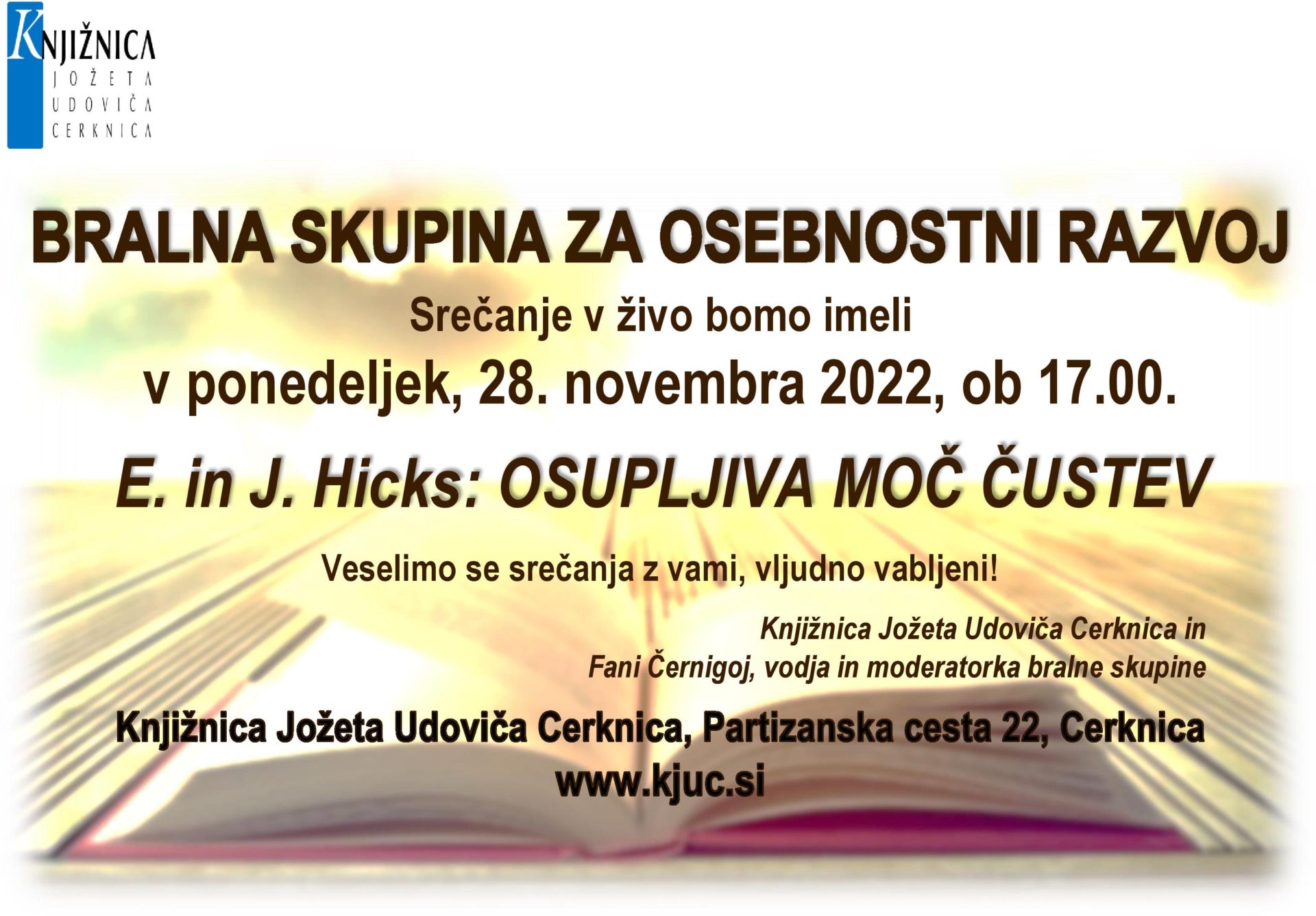 Srečanje Bralne skupine za osebnostni razvoj