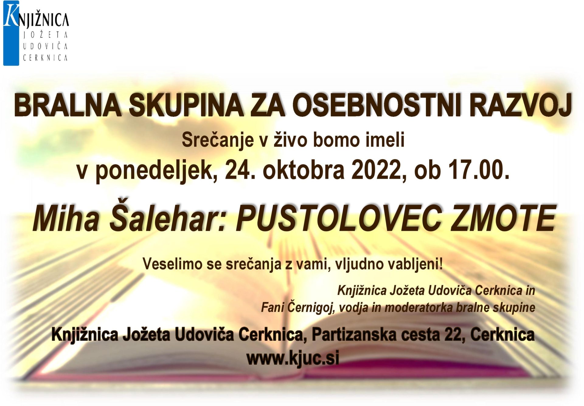 Srečanje Bralne skupine za osebnostni razvoj