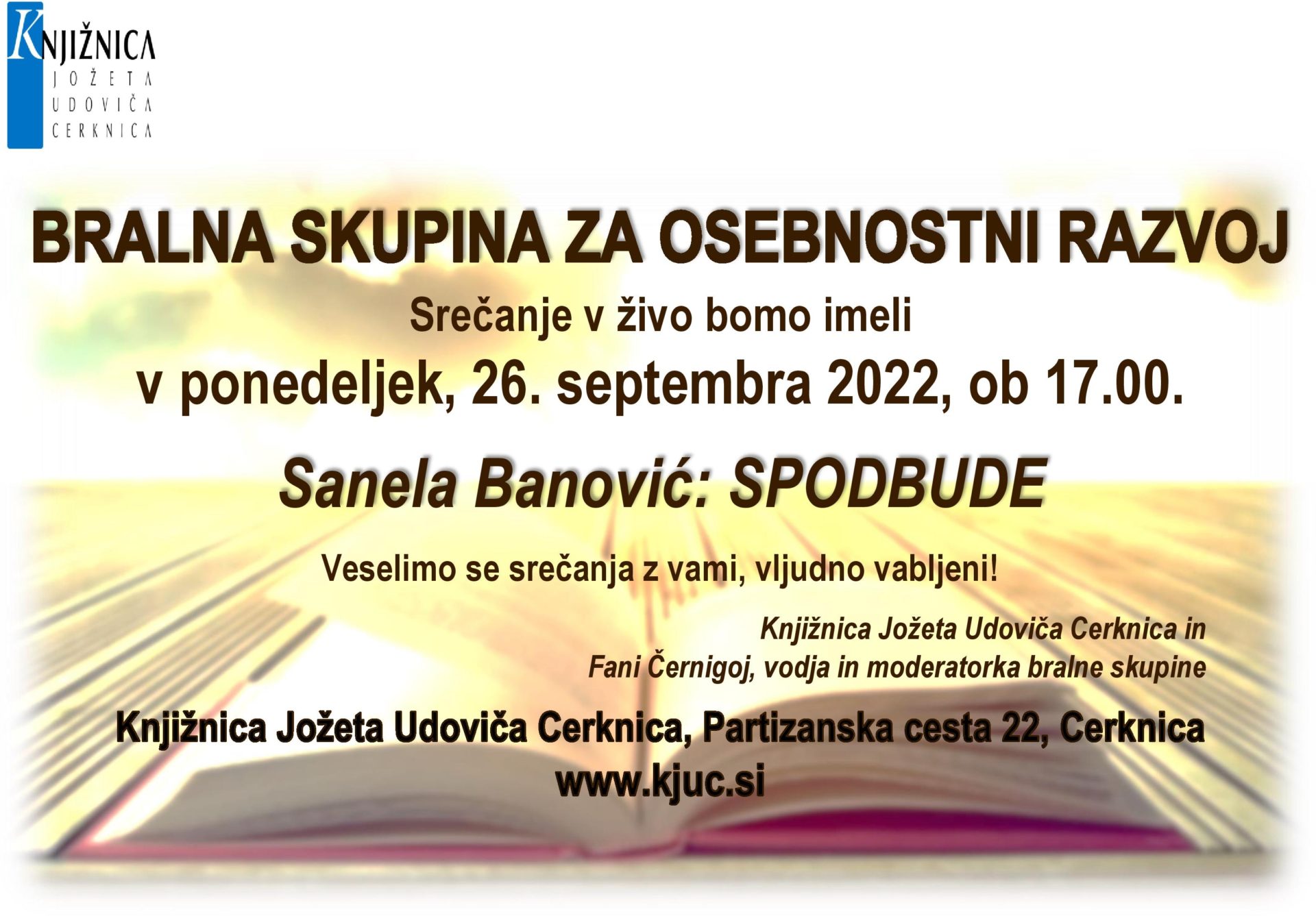 Srečanje Bralne skupine za osebnostni razvoj