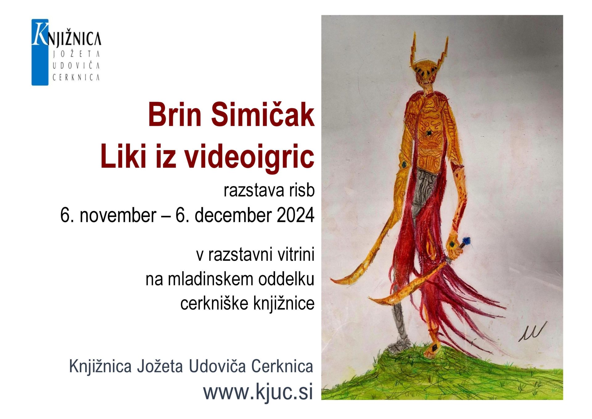 Brin Simičak: Liki iz videoigric - razstava risb