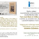 Predstavitev knjige Domna Češarka - Tam med Malo in Véliko goró