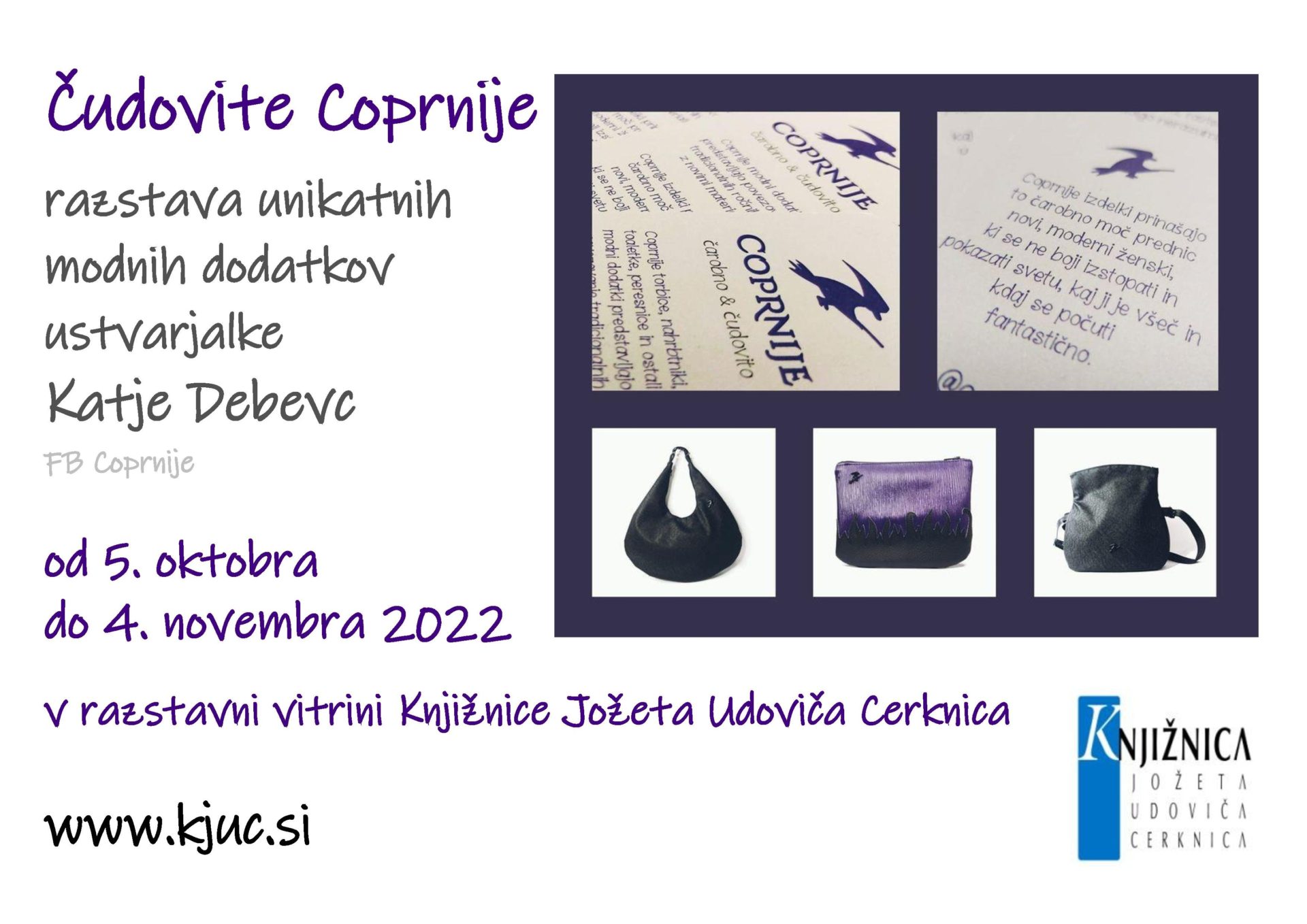 Čudovite Coprnije - razstava unikatnih modnih dodatkov ustvarjalke Katje Debevc