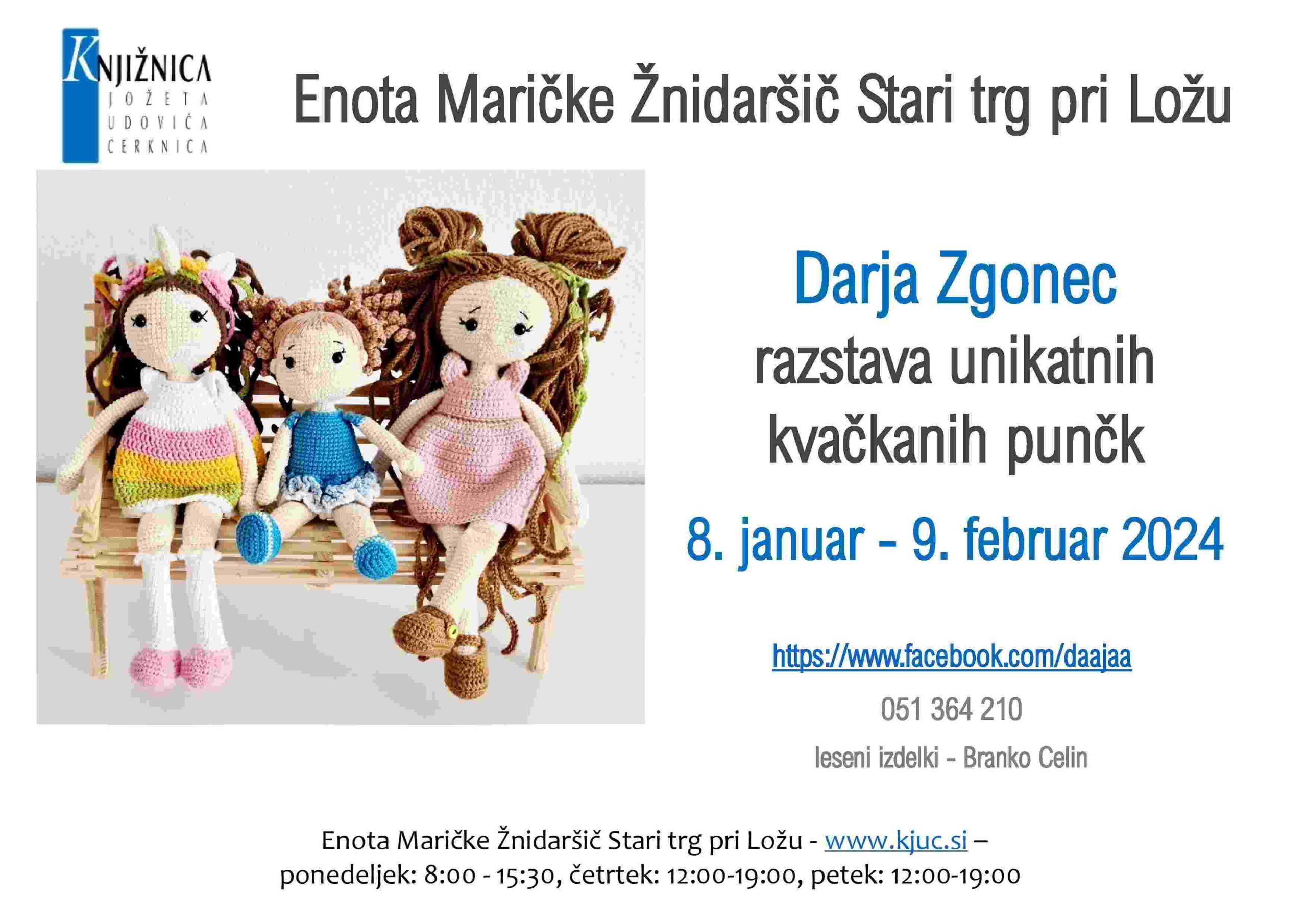 Darja Zgonec: Unikatne kvačkane punčke