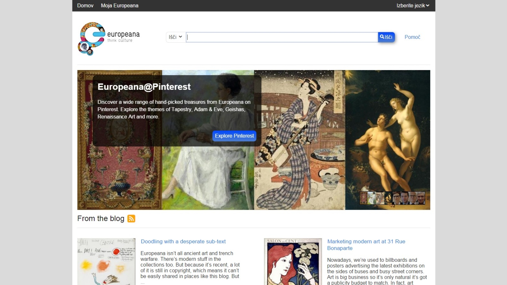 Europeana-Homepage