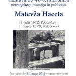 Razstava ob 40-letnici smrti Matevža Haceta