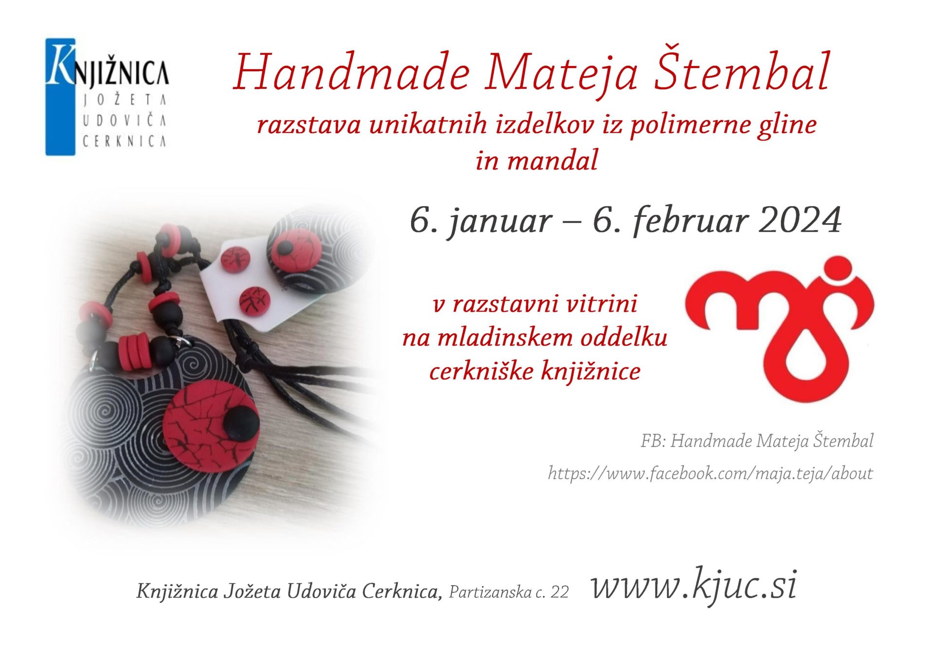 Handmade Mateja Štembal - razstava unikatnih izdelkov iz polimerne gline in mandal