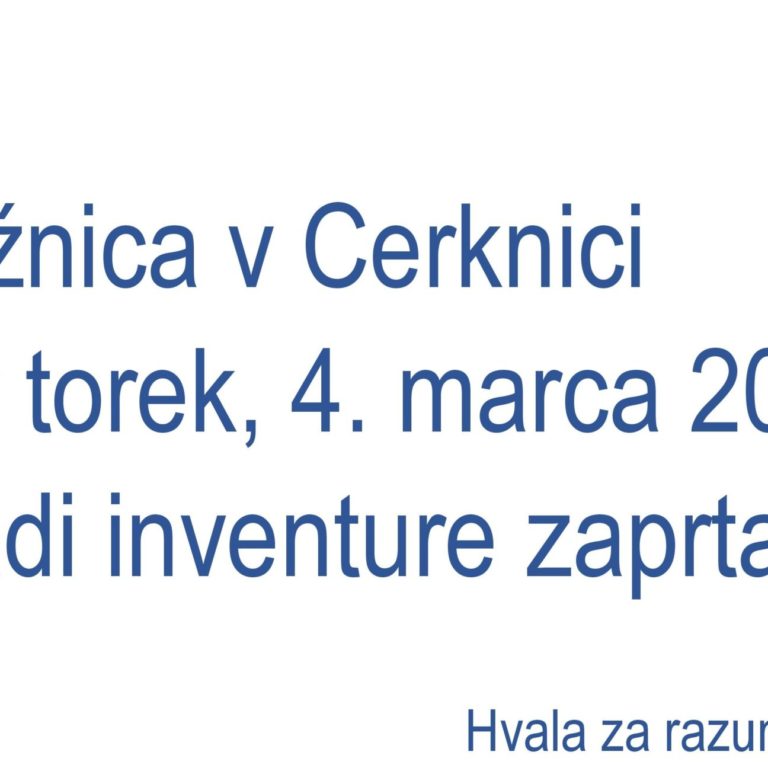 Inventura v Cerknici