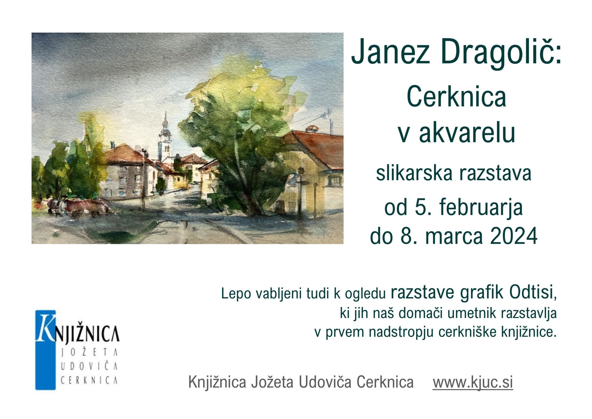 Janez Dragolič: Cerknica v akvarelu