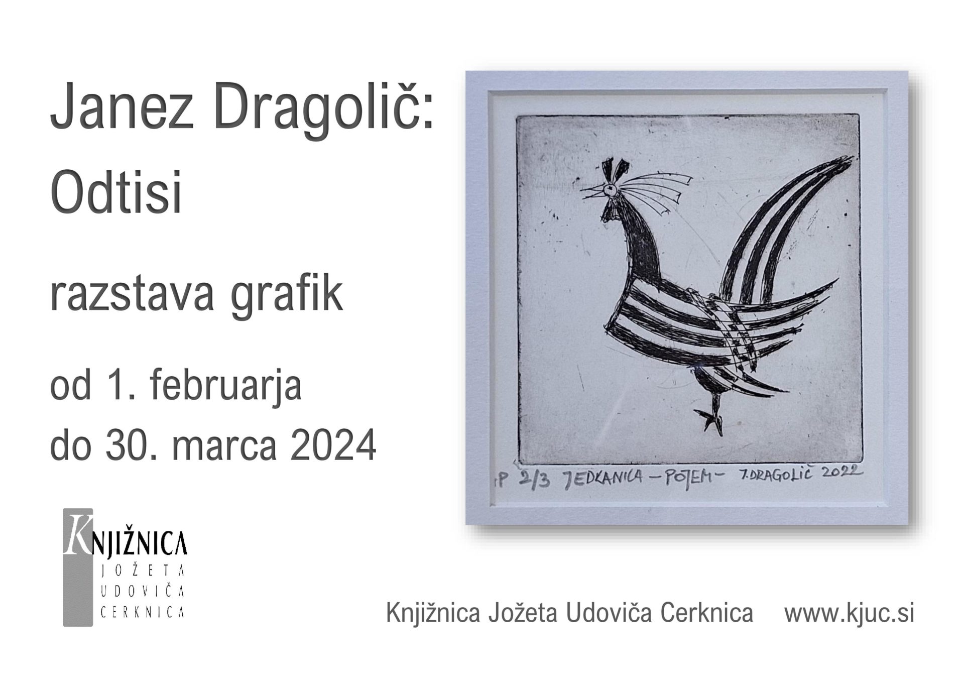 Janez Dragolič: Odtisi - razstava grafik