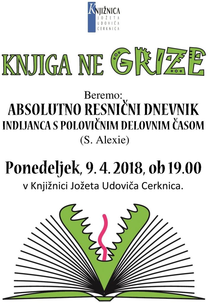 Knjiga ne grize: S. Alexie: Absolutno resnični dnevnik Indijanca s polovičnim delovnim časom