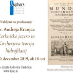 Andrej Kranjc: Cerkniško jezero in Kircherjeva teorija hidrofilacij