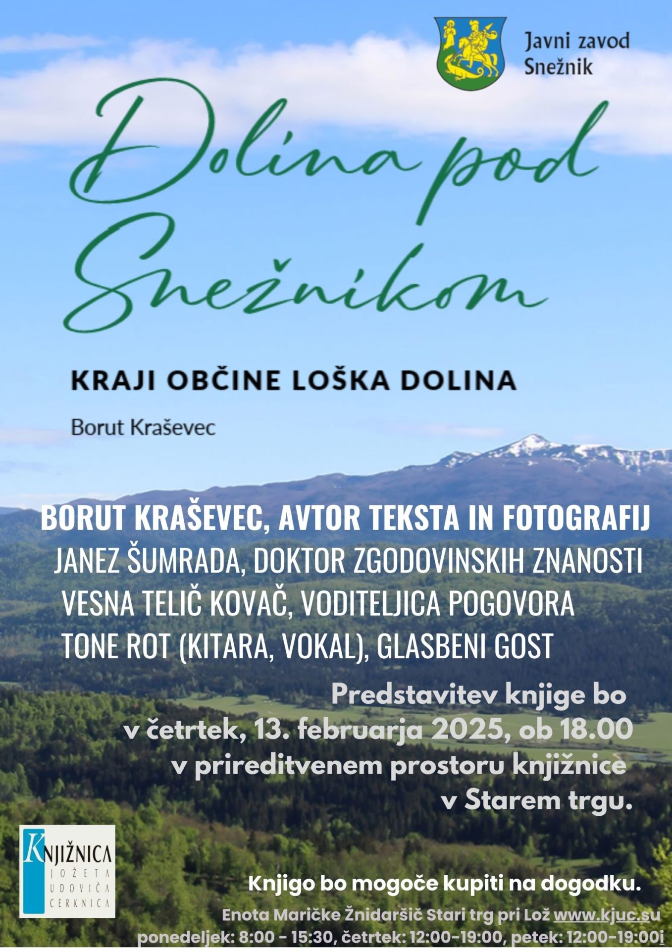 Borut Kraševec: Dolina pod Snežnikom - predstavitev knjige
