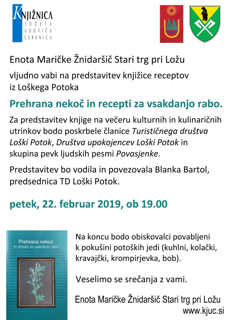 Prehrana nekoč in recepti za vsakdanjo rabo