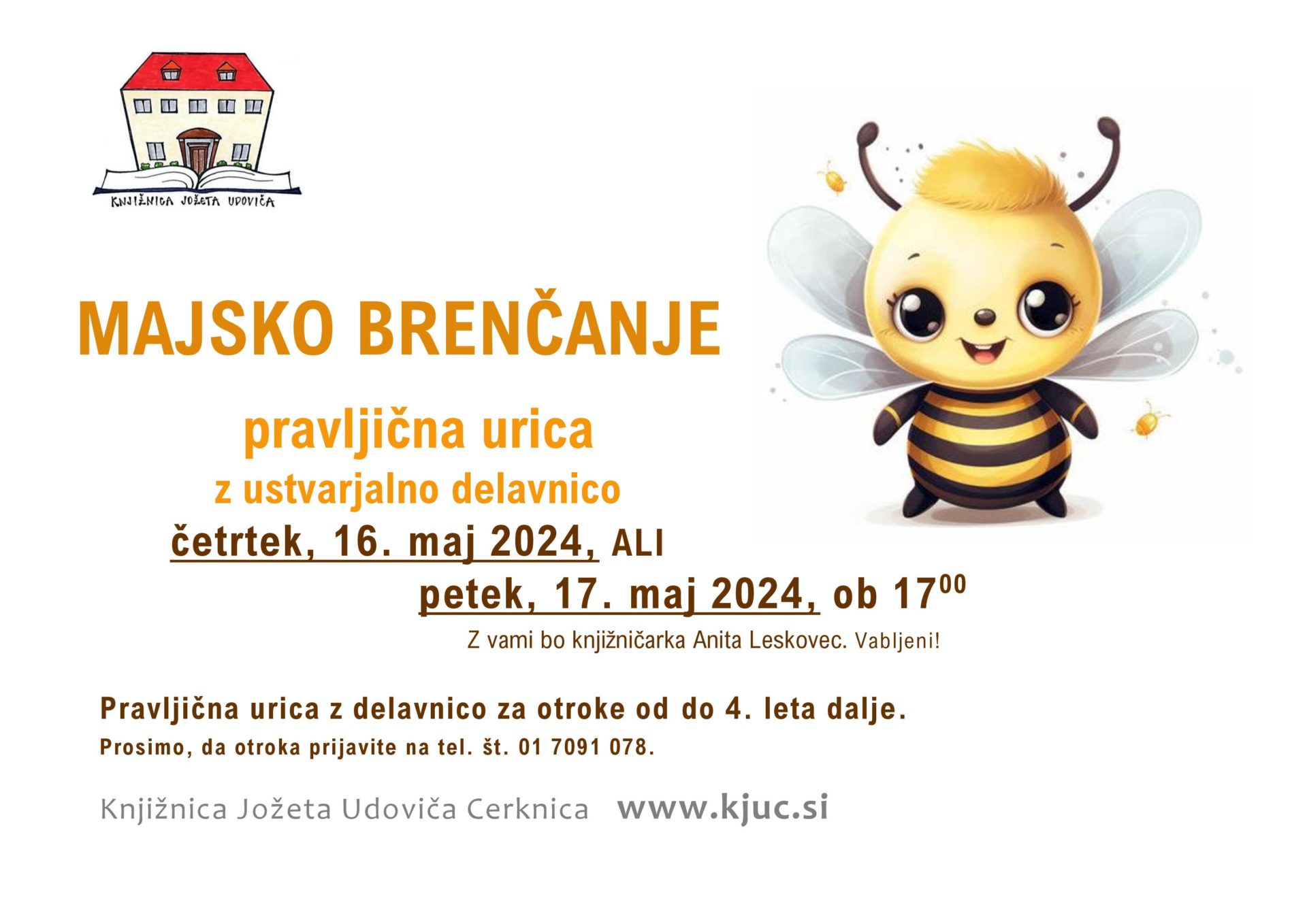 Majsko brenčanje - pravljična urica z ustvarjalno delavnico