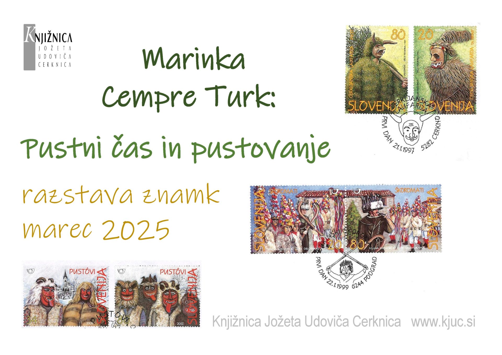 Marinka Cempre Turk: Pustni čas in pustovanje - razstava znamk