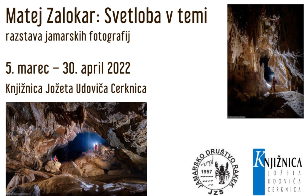 Matej Zalokar: Svetloba v temi - razstava jamarskih fotografij