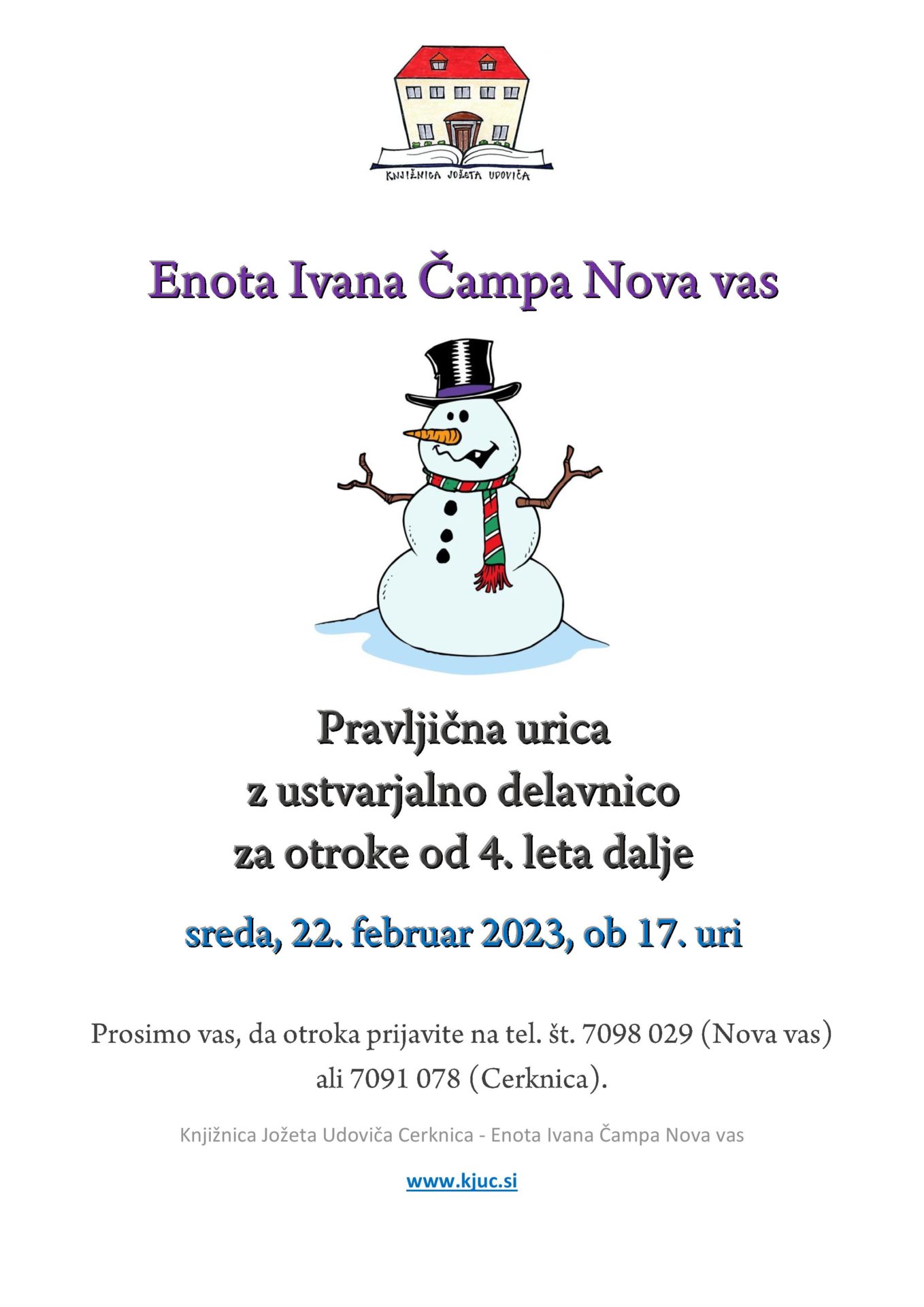 Pravljična urica z ustvarjalno delavnico v Novi vasi