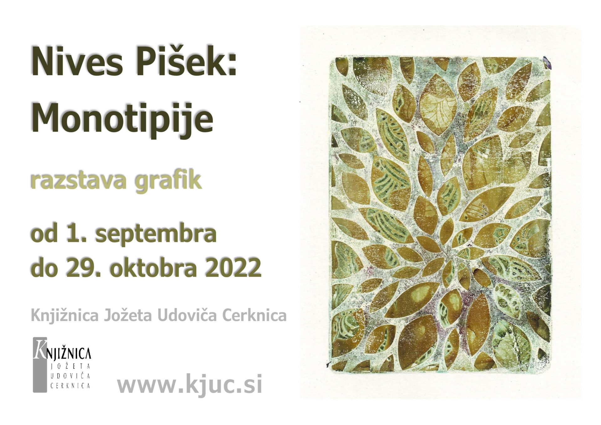 Nives Pišek: Monotipije - razstava grafik