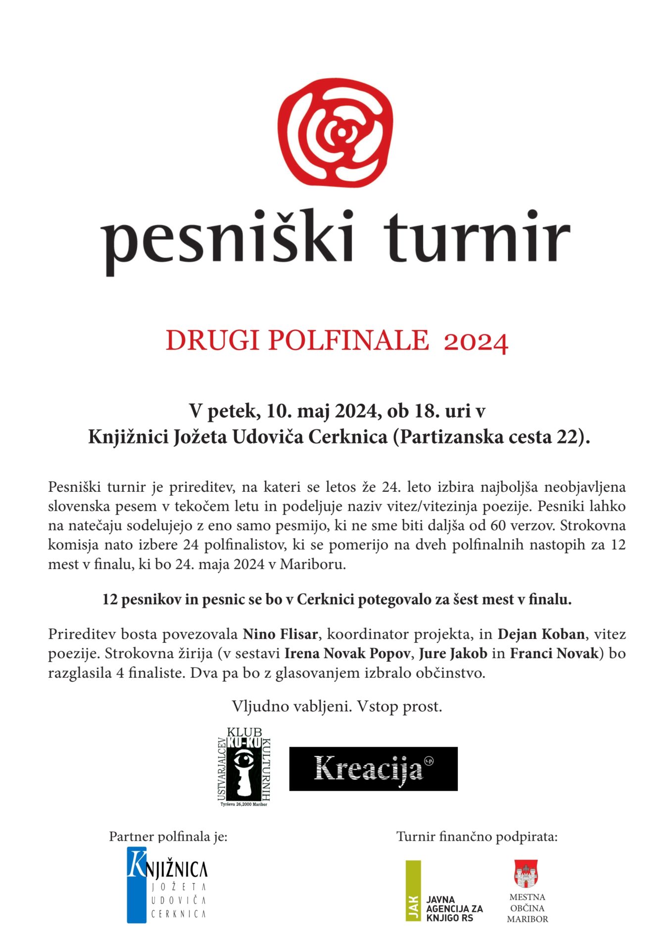 Drugi polfinale Pesniškega turnirja 2024