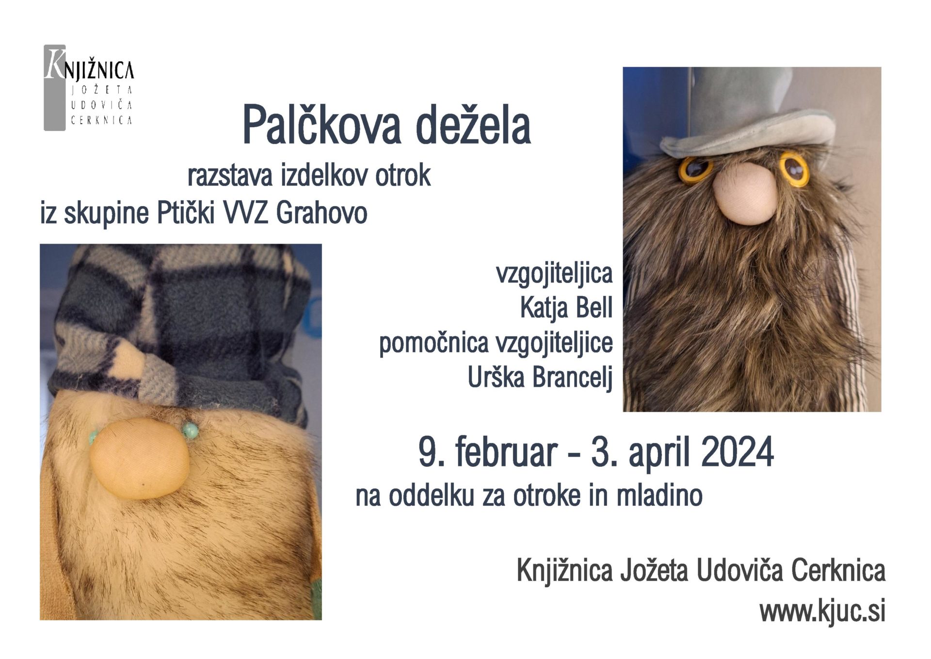 Palčkova dežela - razstava izdelkov otrok iz skupine Ptički VVZ Grahovo
