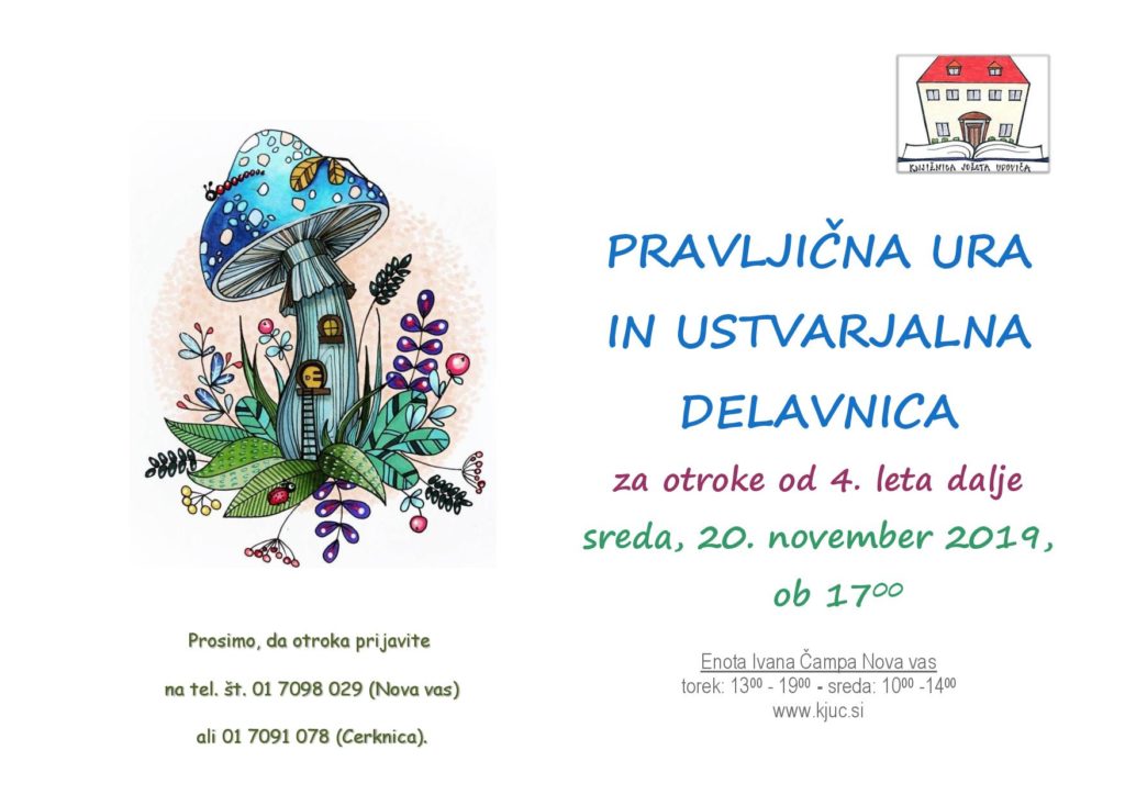 Pravljična ura in ustvarjalna delavnica – Nova vas