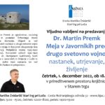Martin Premk - Meja v Javornikih pred drugo svetovno vojno: nastanek, utrjevanje, življenje