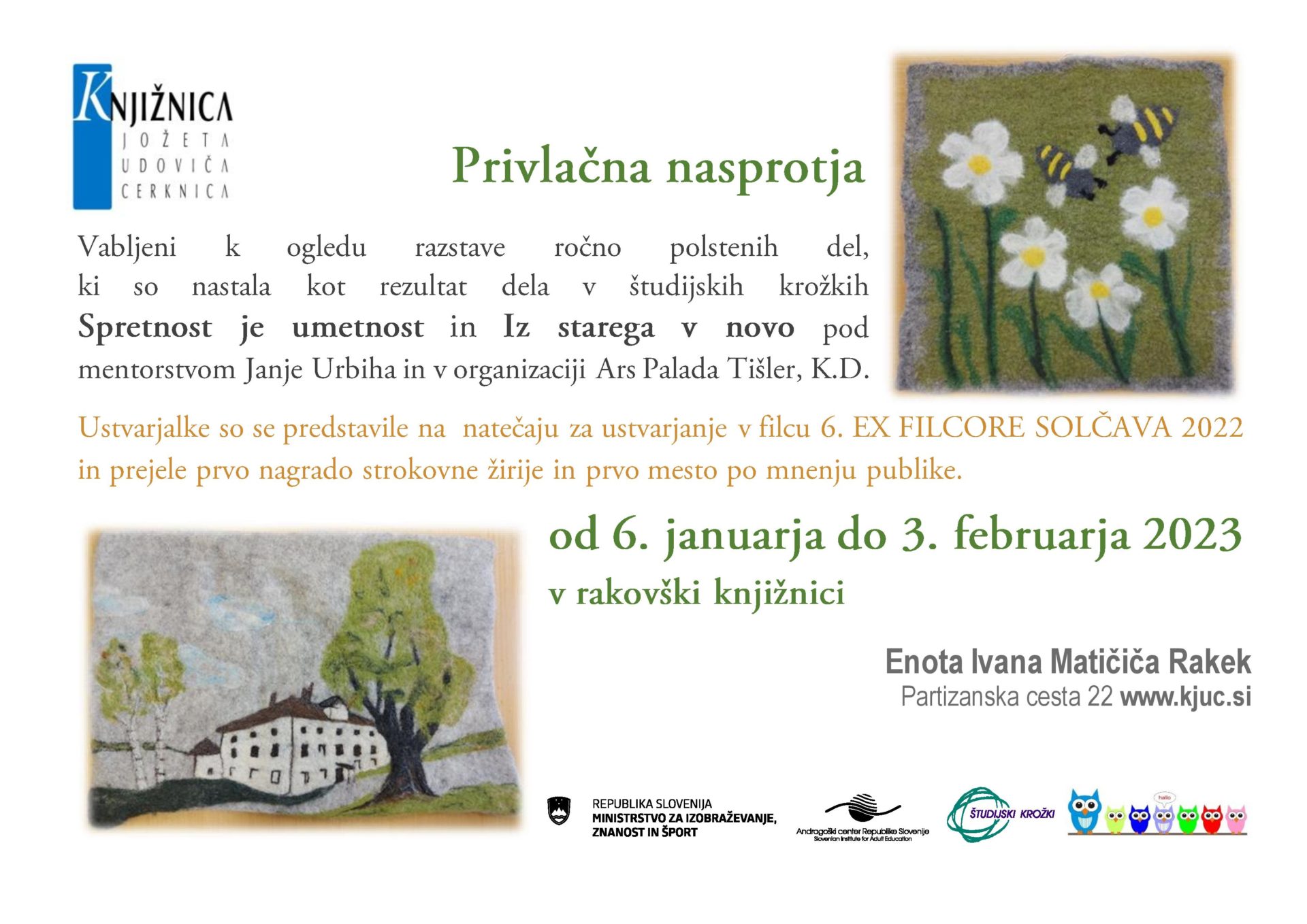 Privlačna nasprotja – razstava ročno polstenih izdelkov